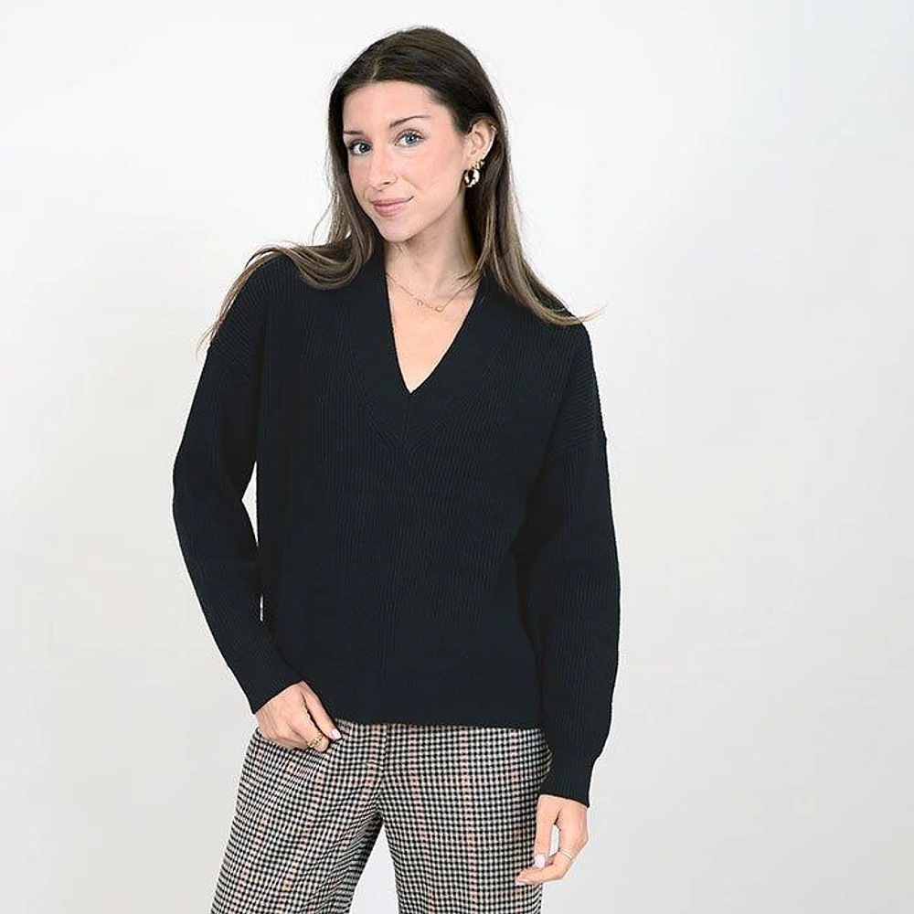 Women's Knit V-Neck Sweater