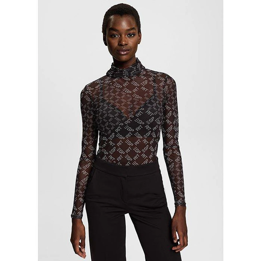 Women's Allover Logo Mesh Top