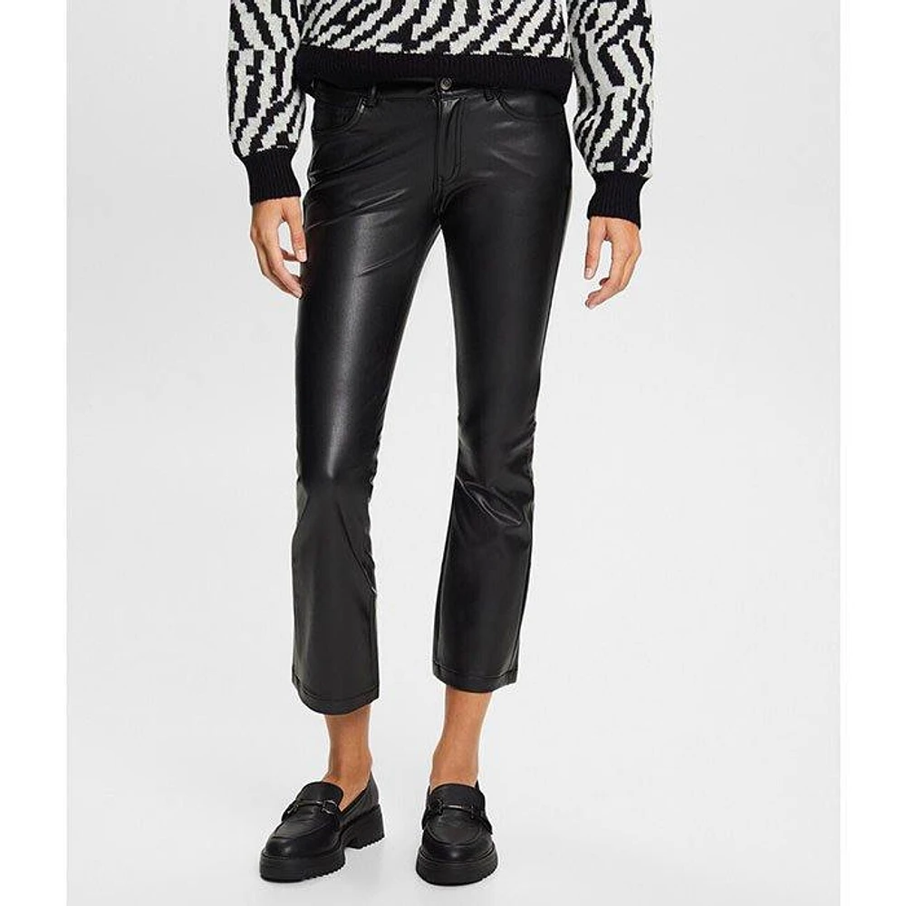 Women's Kick Flare Faux Leather Pant