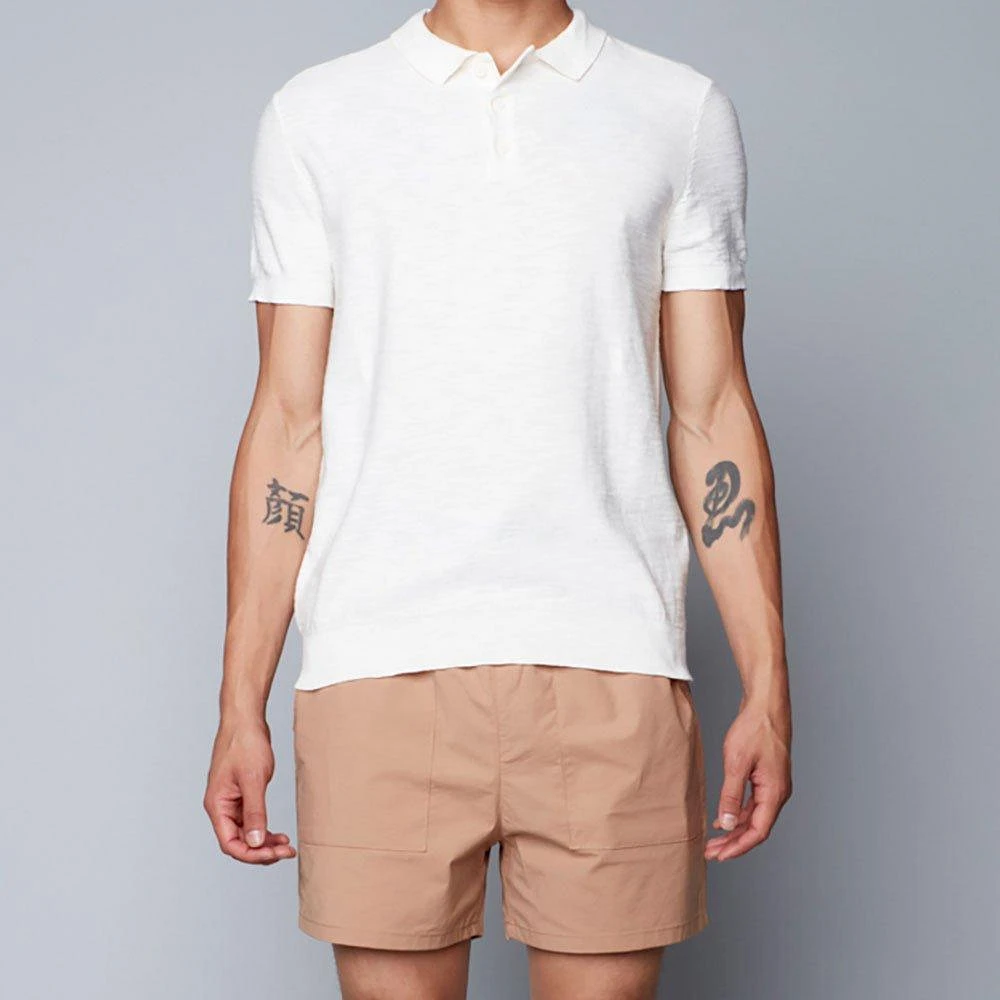 Men's Slub Knit Short Sleeve Polo