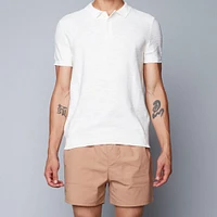 Men's Slub Knit Short Sleeve Polo