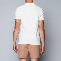 Men's Slub Knit Short Sleeve Polo