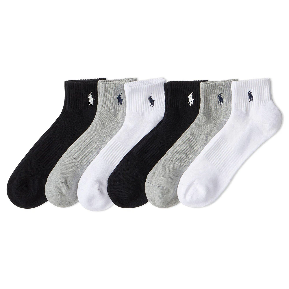 Men's Cotton-Blend Quarter Crew Sock (6 Pack)