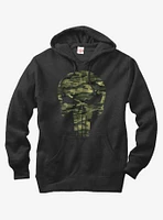 Marvel The Punisher Camo Skull Symbol Hoodie