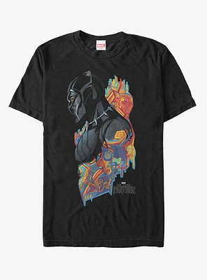 Marvel Black Panther 2018 Artistic Pattern T-Shirt