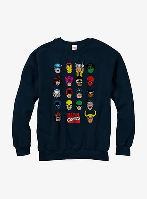 Marvel Comic Book Faces Sweatshirt