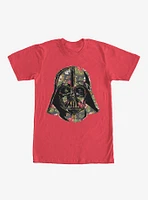 Star Wars Tropical Print Darth Vader Helmet T-Shirt