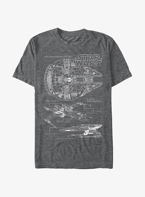 Star Wars Millennium Falcon X-Wing T-Shirt