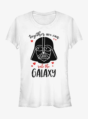 Star Wars Valentine's Day Vader Together Rule Galaxy Girls T-Shirt