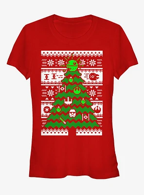 Star Wars Ugly Christmas Sweater Tree Girls T-Shirt