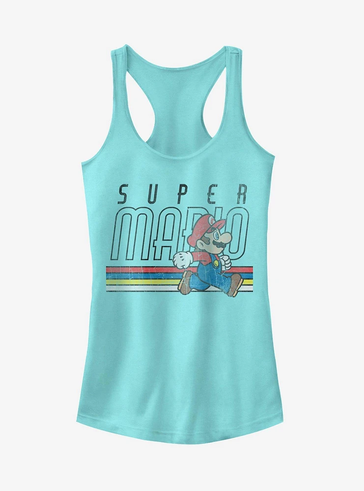 Nintendo Super Mario Classic Stripes Girls Tank