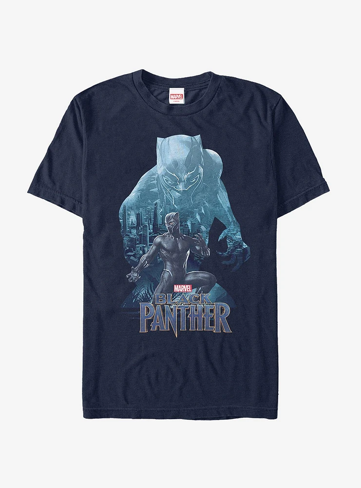Marvel Black Panther 2018 Wakanda Silhouette T-Shirt