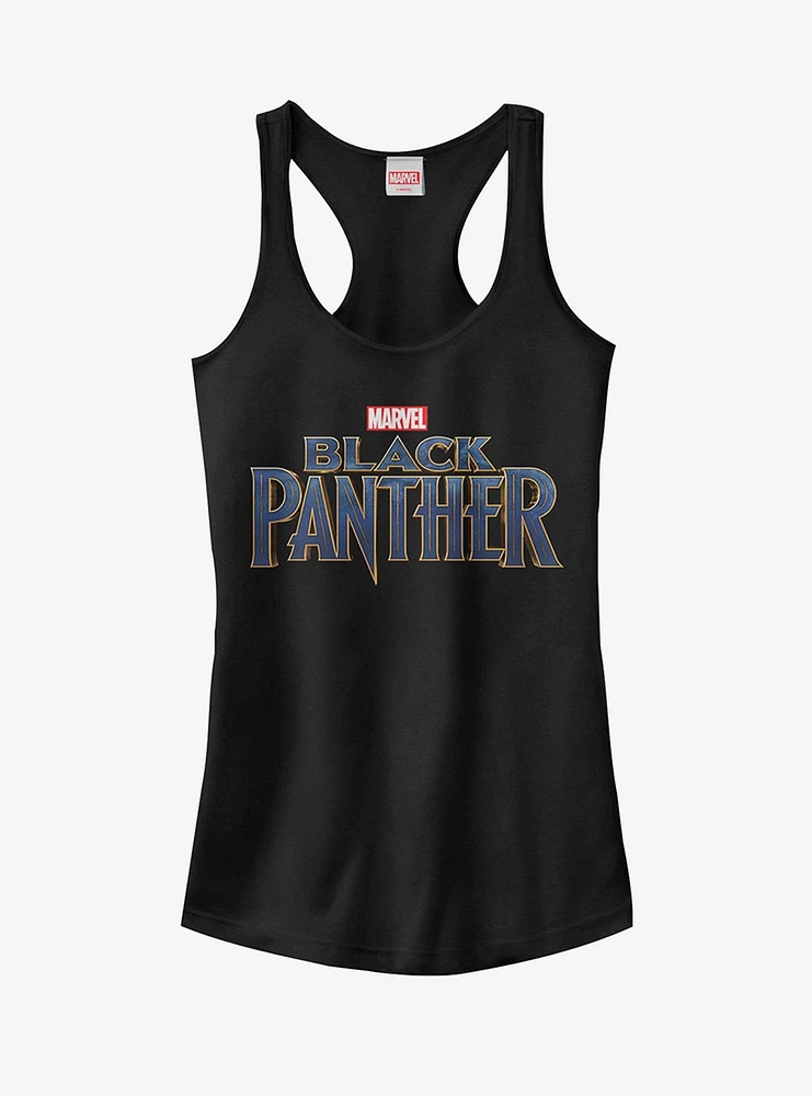 Marvel Black Panther 2018 Text Logo Girls Tanks