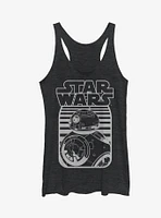 Star Wars BB-8 Stripe Logo Girls Tanks