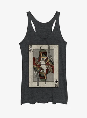 Star Wars Boba Fett Playing Card Girls Tank Top