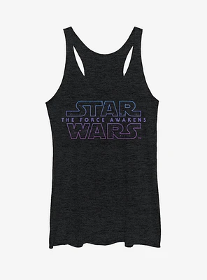 Star Wars Episode VII The Force Awakens Starry Logo Girls Tanks