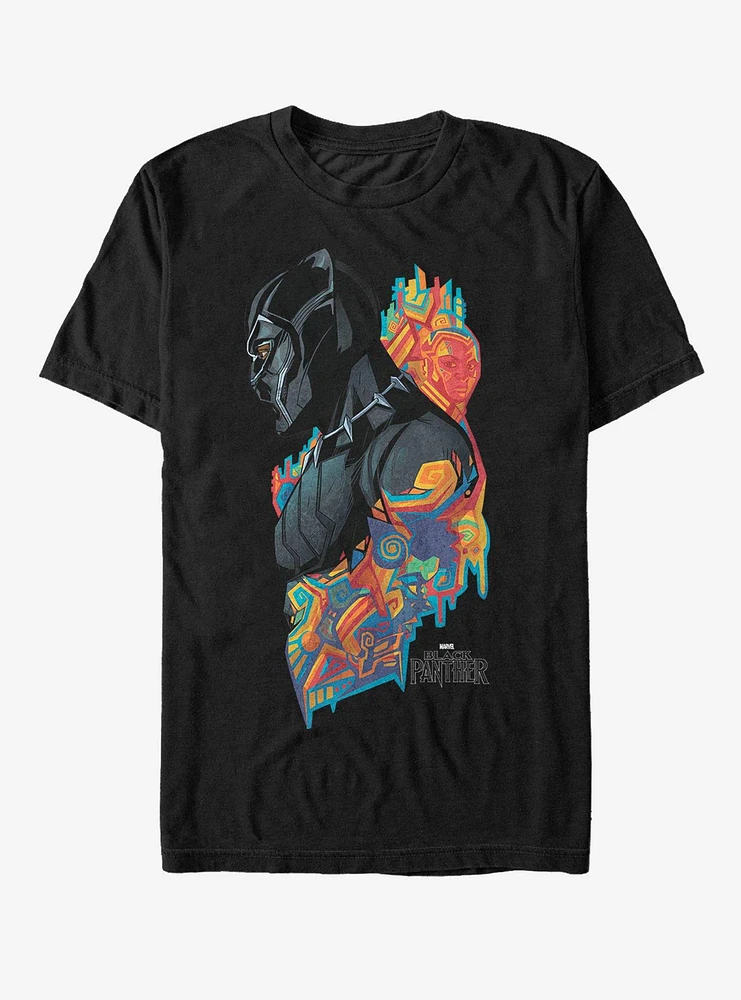 Marvel Black Panther 2018 Artistic Pattern T-Shirt