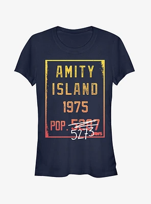 Jaws Amity Island Population Girls T-Shirt
