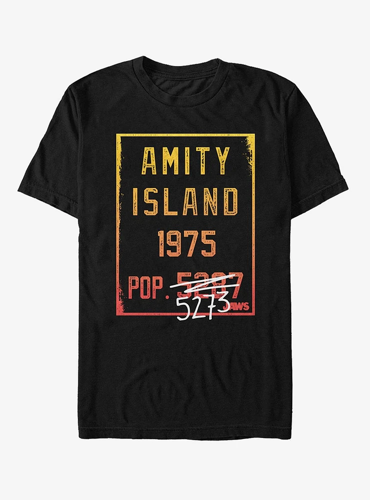 Jaws Amity Island Population T-Shirt