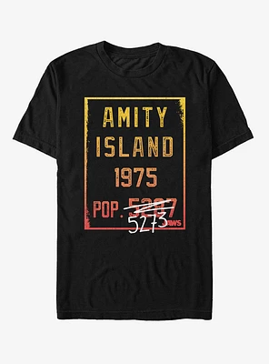 Jaws Amity Island Population T-Shirt