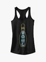Bowling Neon Light Print Girls Tank