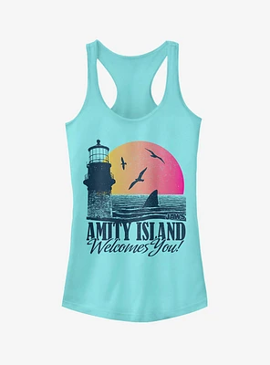 Jaws Amity Island Tourist Welcome Girls Tank