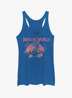 Retro T. Rex Silhouette Girls Tank