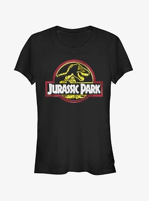 Neon T Rex Logo Girls T-Shirt