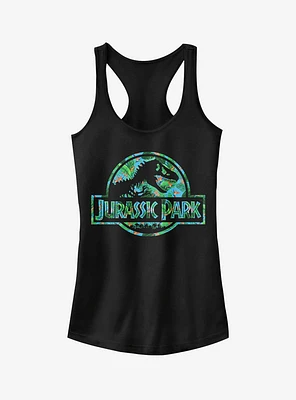 Floral T Rex Logo Girls Tank