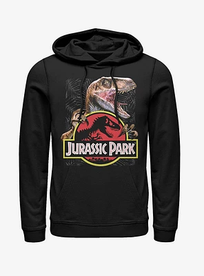 Velociraptor Hooked On Logo Hoodie