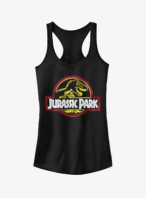 Neon T Rex Logo Girls Tank