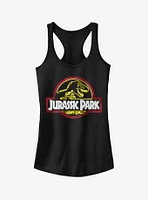 Neon T Rex Logo Girls Tank