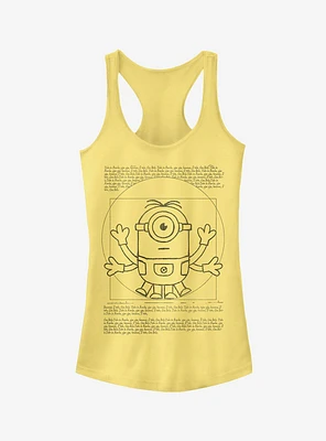 Minion da Vinci Man Girls Tank Top