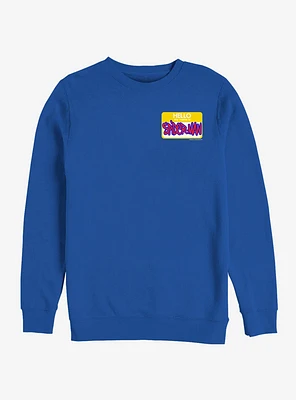 Marvel Spider-Man: Into The Spider-Verse Hello Spider-Man Name Tag Sweatshirt