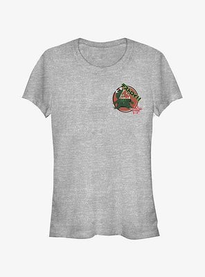 Marvel Spider-Man: Into The Spider-Verse Godzilla Sticker Pocket Girls T-Shirt
