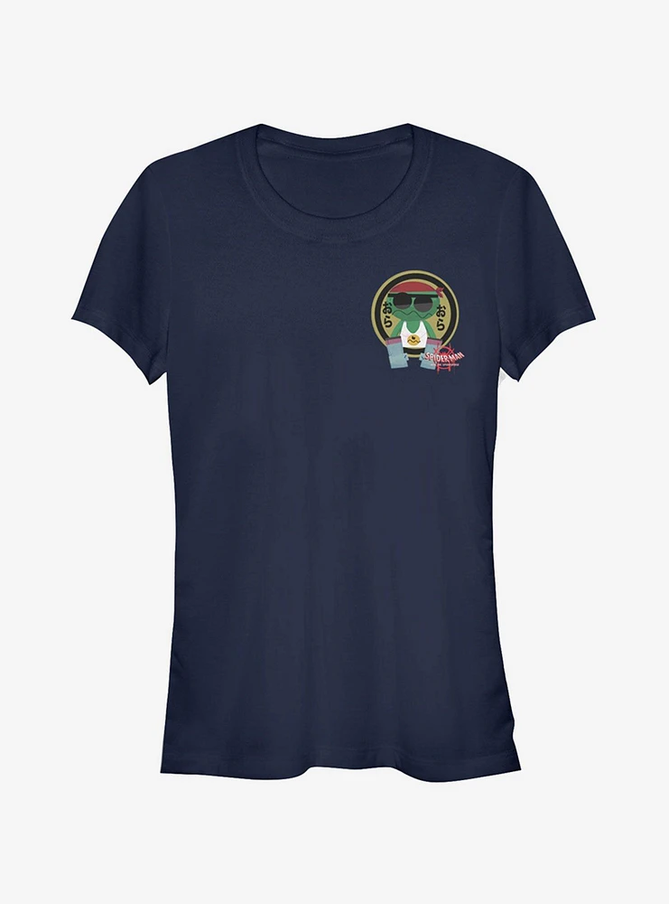 Marvel Spider-Man: Into The Spider-Verse Kappa Sticker Pocket Girls T-Shirt