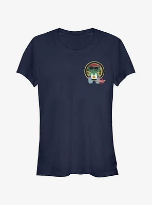 Marvel Spider-Man: Into The Spider-Verse Kappa Sticker Pocket Girls T-Shirt