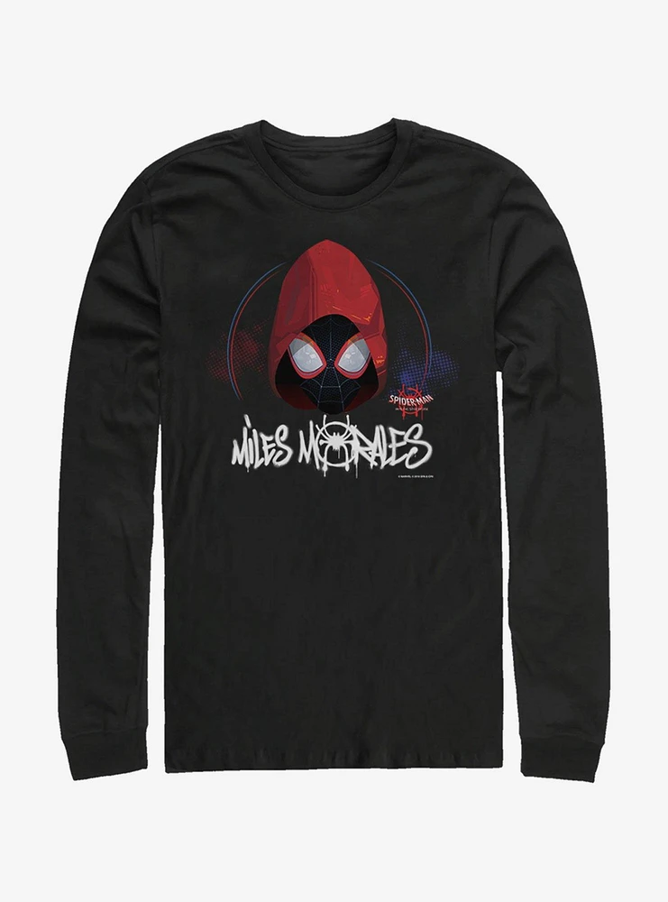 Marvel Spider-Man Hooded Miles Long-Sleeve T-Shirt