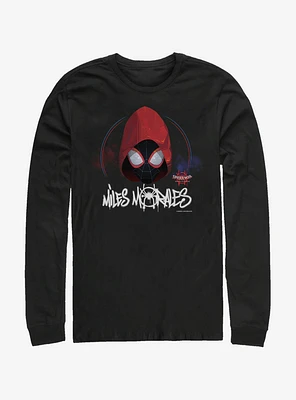 Marvel Spider-Man Hooded Miles Long-Sleeve T-Shirt
