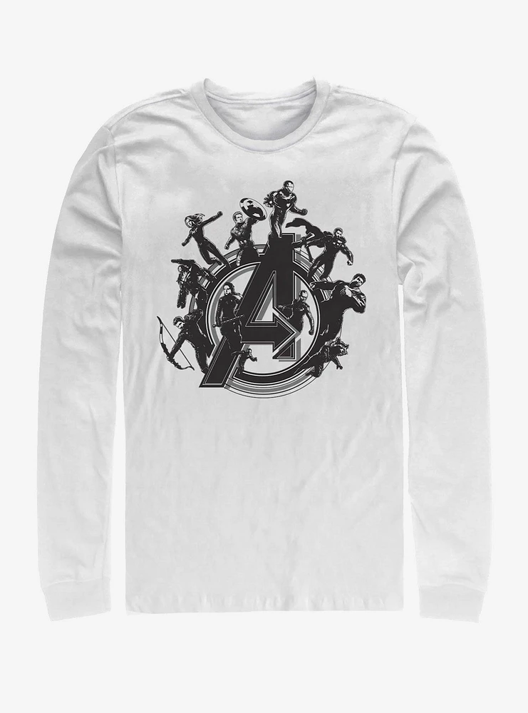 Marvel Avengers Endgame Flying Heroes Long-Sleeve T-Shirt