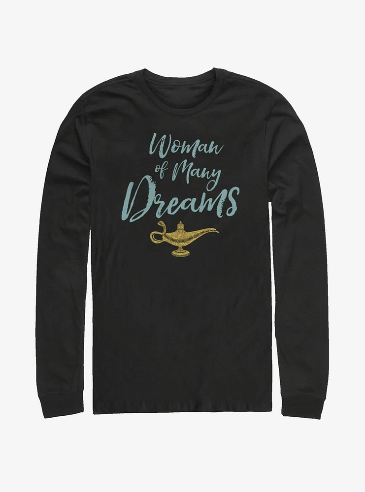 Disney Aladdin 2019 Woman of Many Dreams Cursive Long-Sleeve T-Shirt