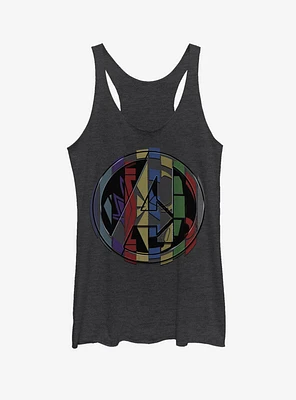 Marvel Avengers: Endgame Badge Mashup Girls Black Heathered Tank Top