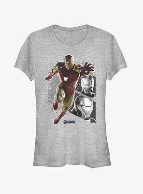 Marvel Avengers: Endgame Iron Man Panels Girls Heathered T-Shirt