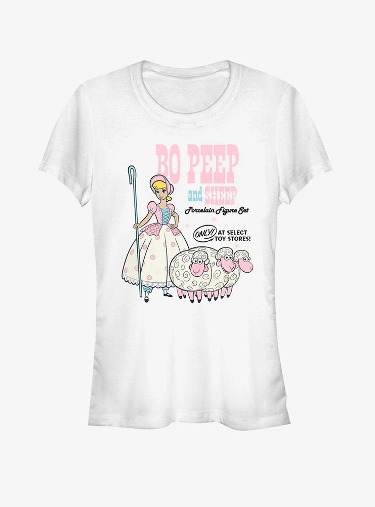 Disney Pixar Toy Story 4 Bo Peep And Sheep Girls White T-Shirt