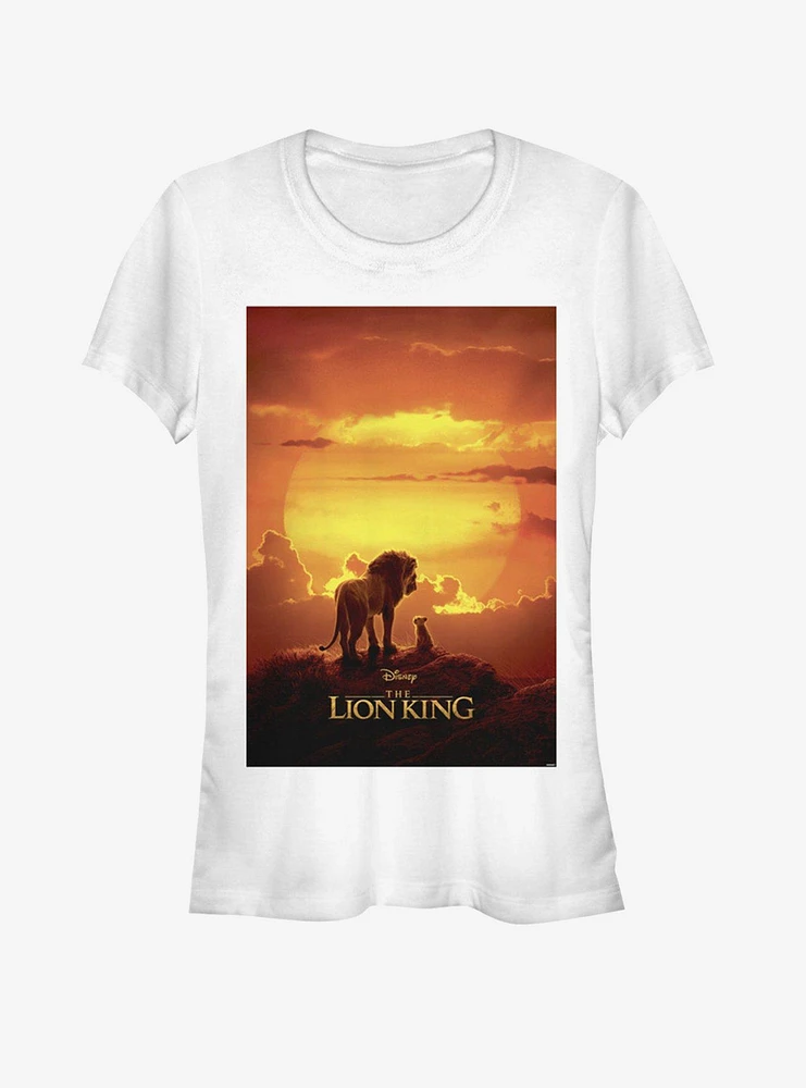 Disney The Lion King 2019 Pride Rock Poster Girls White T-Shirt