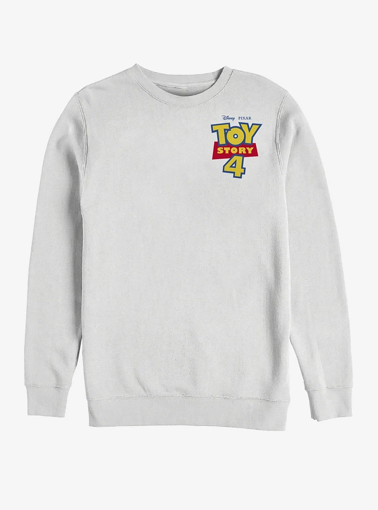 Disney Pixar Toy Story 4 Chest Color Logo White Sweatshirt