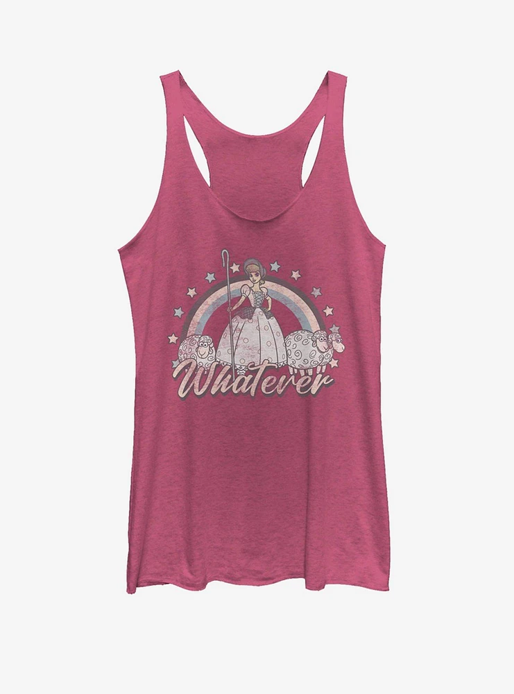Disney Pixar Toy Story 4 Rain Bo Peep Girls Pink Heathered Tank Top