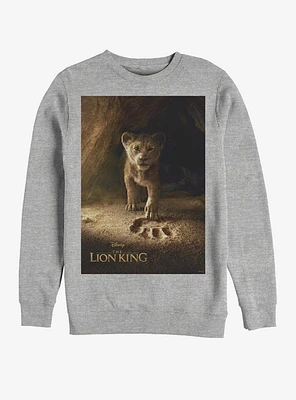 Disney The Lion King 2019 Simba Poster Heathered Sweatshirt