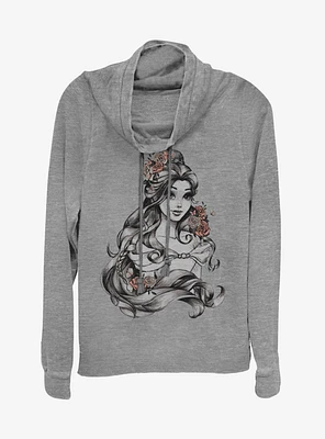 Disney Beauty and the Beast Beaute Flower Cowlneck Long-Sleeve Girls Top