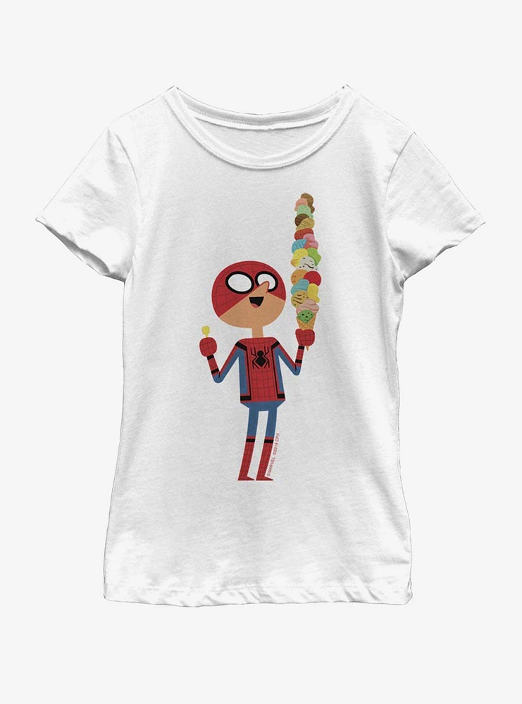 Marvel Spiderman: Far From Home Ice Cream Youth Girls T-Shirt